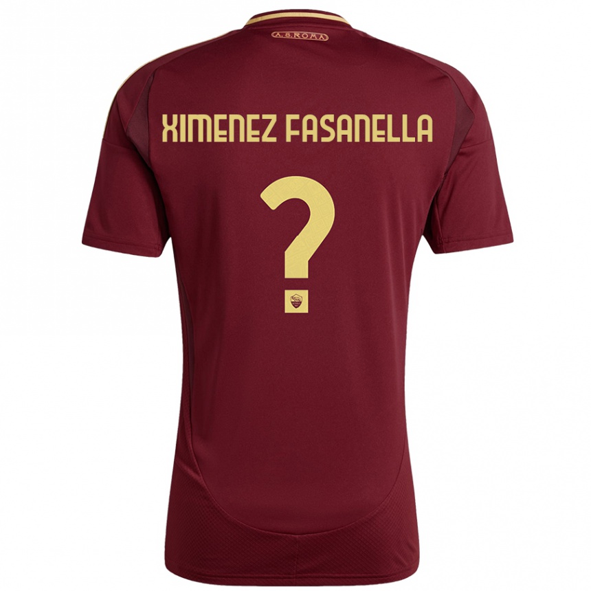 Vaikiškas Rafael Ximenez Fasanella #0 Raudonas Rudas Auksas Namų Marškinėliai 2024/25 T-Shirt