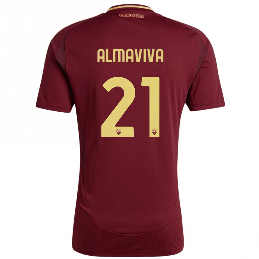 Vaikiškas Mattia Almaviva #21 Raudonas Rudas Auksas Namų Marškinėliai 2024/25 T-Shirt