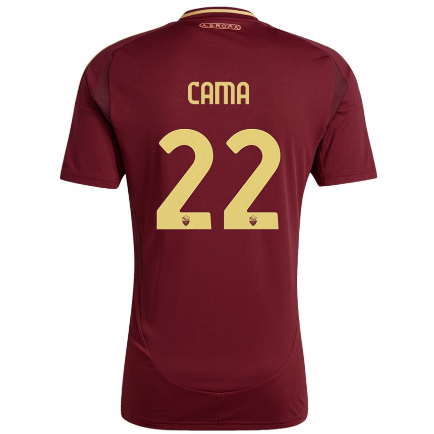 Vaikiškas Cristian Cama #22 Raudonas Rudas Auksas Namų Marškinėliai 2024/25 T-Shirt