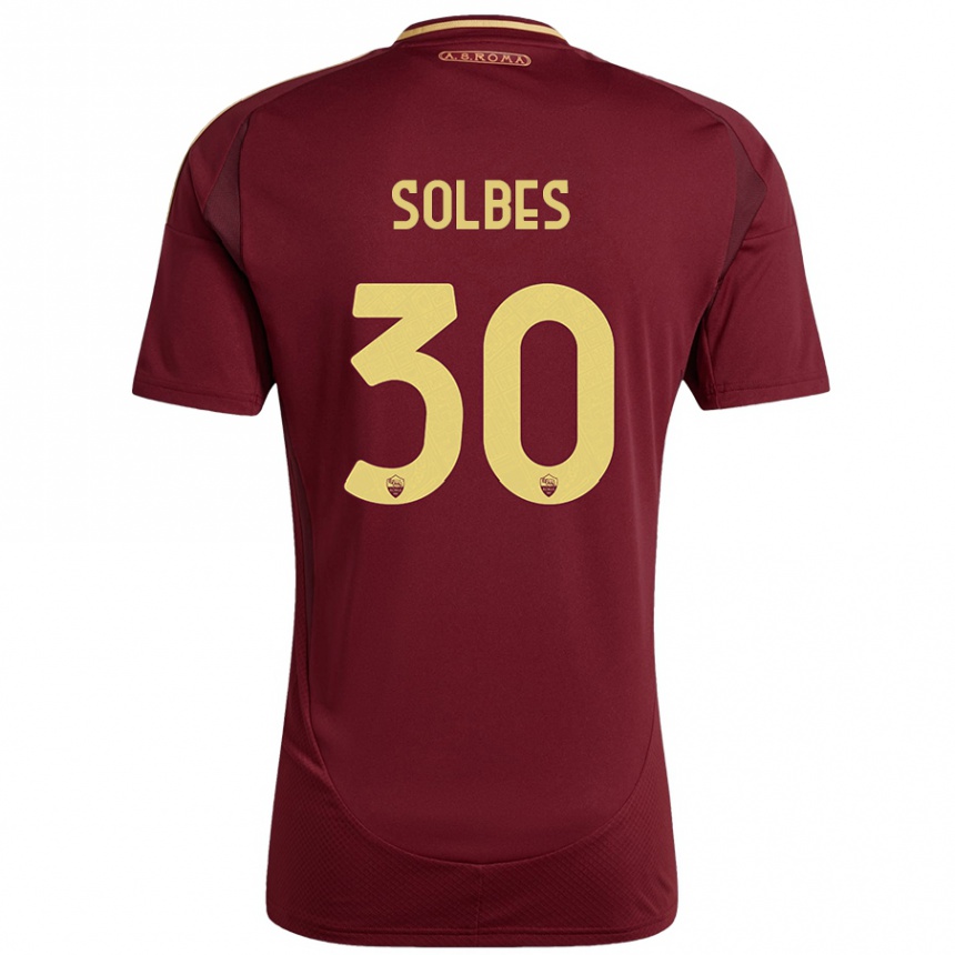 Vaikiškas Ricardo Solbes #30 Raudonas Rudas Auksas Namų Marškinėliai 2024/25 T-Shirt