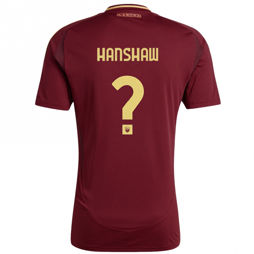 Vaikiškas Verena Hanshaw #0 Raudonas Rudas Auksas Namų Marškinėliai 2024/25 T-Shirt