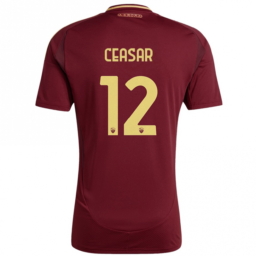 Vaikiškas Camelia Ceasar #12 Raudonas Rudas Auksas Namų Marškinėliai 2024/25 T-Shirt