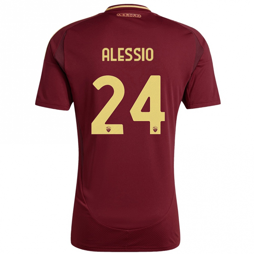 Vaikiškas Filippo Alessio #24 Raudonas Rudas Auksas Namų Marškinėliai 2024/25 T-Shirt