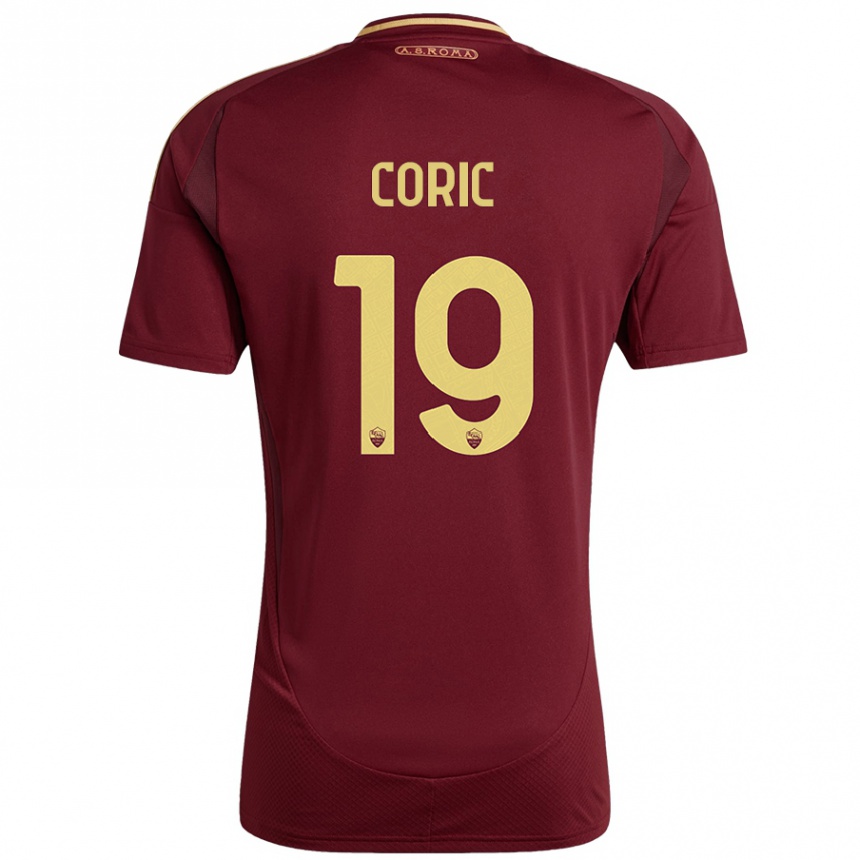 Vaikiškas Ante Coric #19 Raudonas Rudas Auksas Namų Marškinėliai 2024/25 T-Shirt