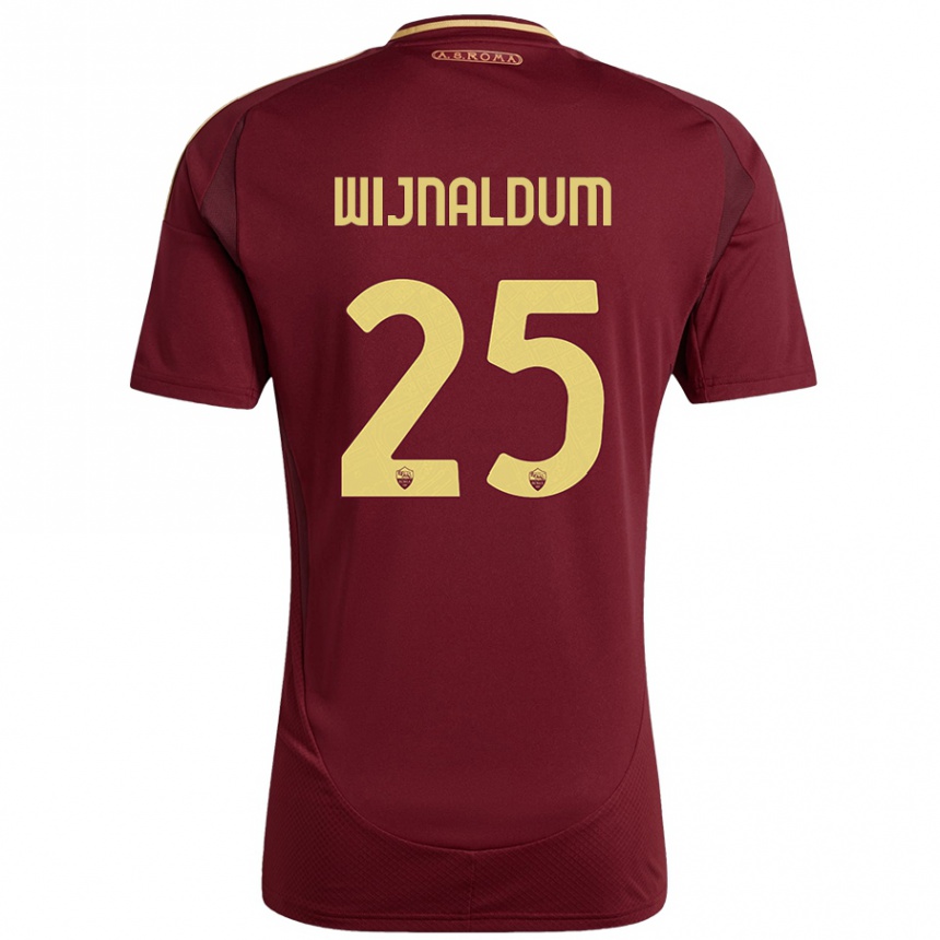 Vaikiškas Georginio Wijnaldum #25 Raudonas Rudas Auksas Namų Marškinėliai 2024/25 T-Shirt