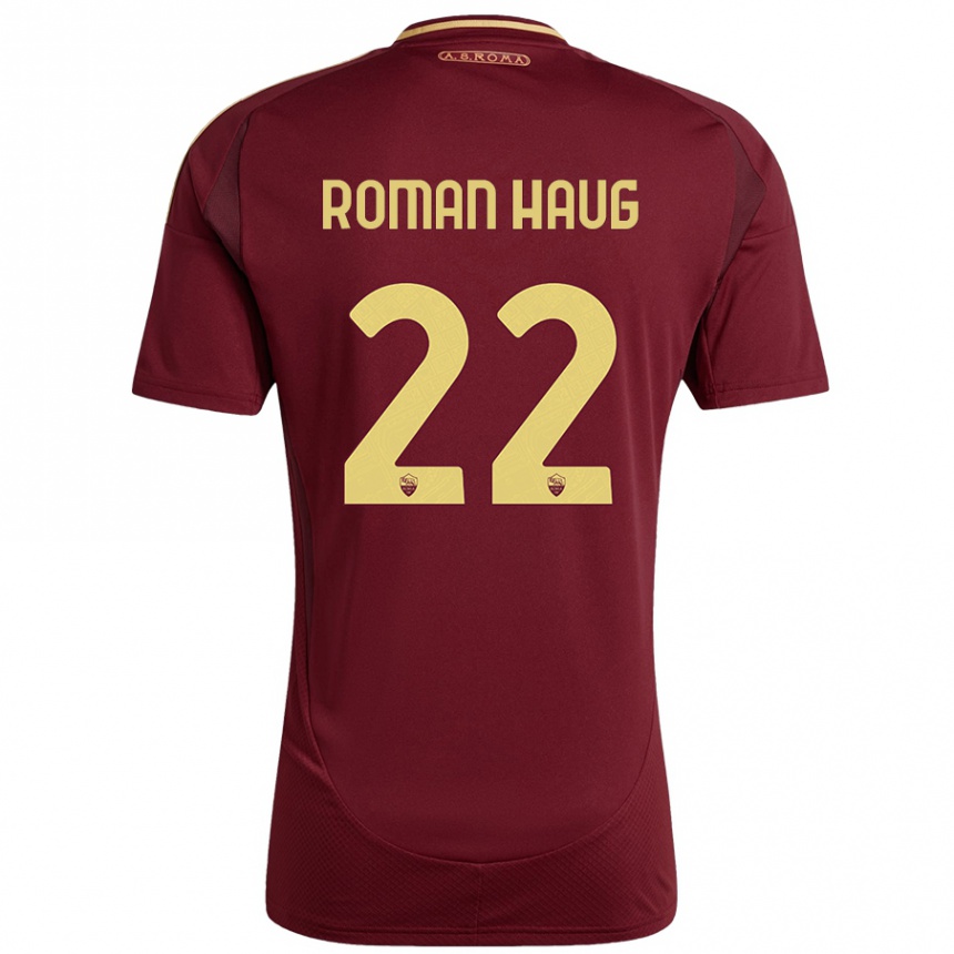 Vaikiškas Sophie Roman Haug #22 Raudonas Rudas Auksas Namų Marškinėliai 2024/25 T-Shirt