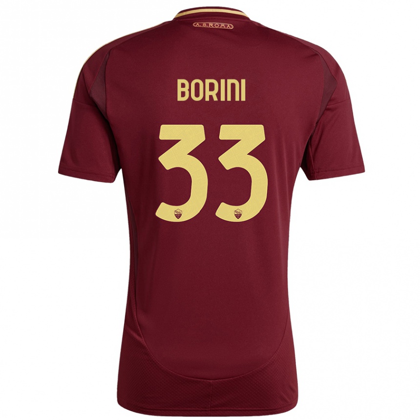 Vaikiškas Joyce Borini #33 Raudonas Rudas Auksas Namų Marškinėliai 2024/25 T-Shirt