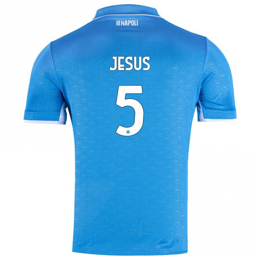 Vaikiškas Juan Jesus #5 Dangaus Mėlyna Namų Marškinėliai 2024/25 T-Shirt