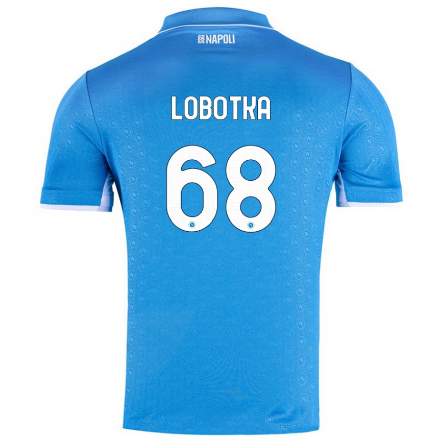 Vaikiškas Stanislav Lobotka #68 Dangaus Mėlyna Namų Marškinėliai 2024/25 T-Shirt