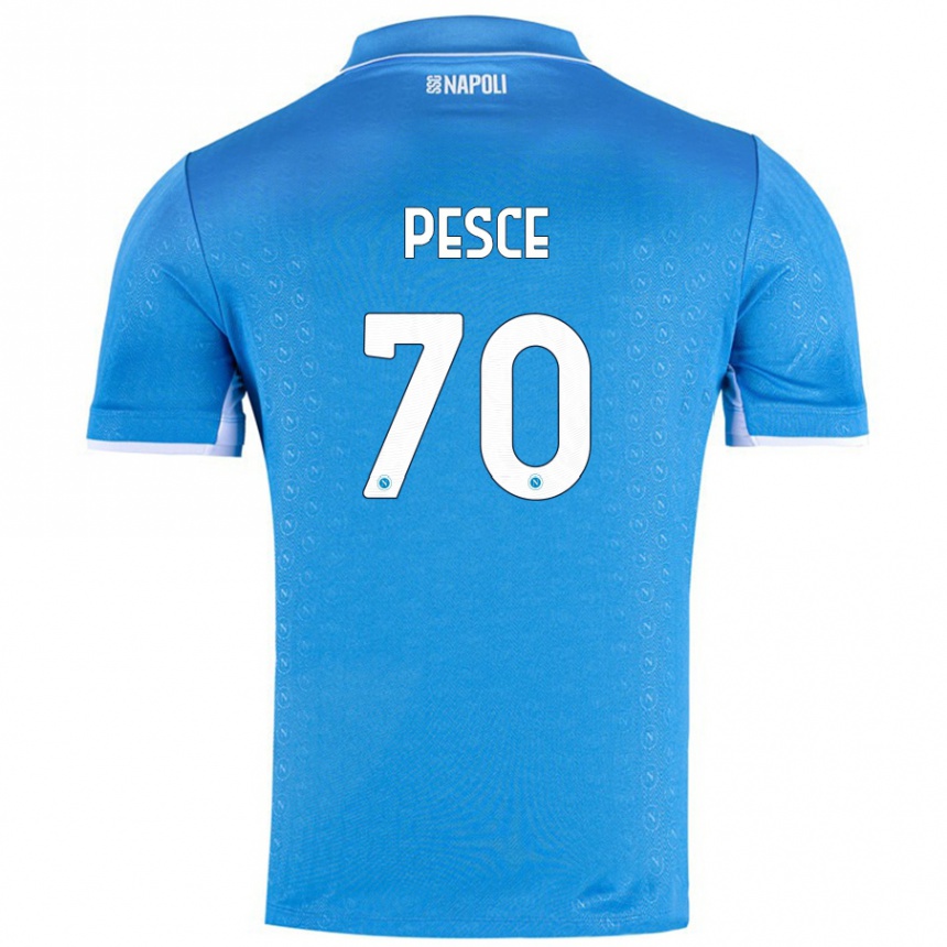 Vaikiškas Antonio Pesce #70 Dangaus Mėlyna Namų Marškinėliai 2024/25 T-Shirt