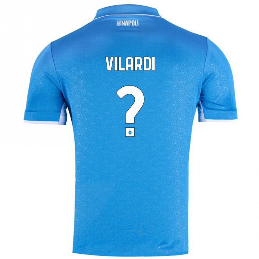 Vaikiškas Mario Vilardi #0 Dangaus Mėlyna Namų Marškinėliai 2024/25 T-Shirt