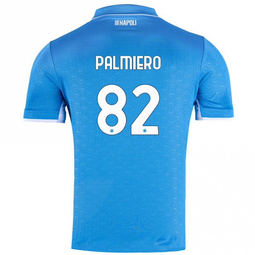 Vaikiškas Luca Palmiero #82 Dangaus Mėlyna Namų Marškinėliai 2024/25 T-Shirt