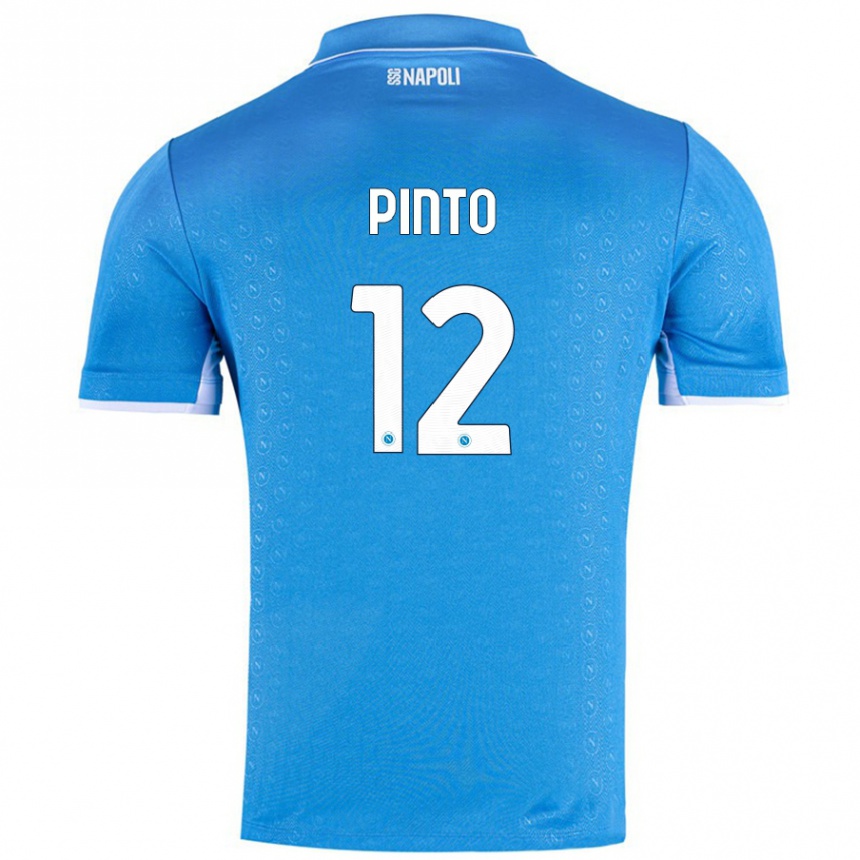 Vaikiškas Ciro Pinto #12 Dangaus Mėlyna Namų Marškinėliai 2024/25 T-Shirt