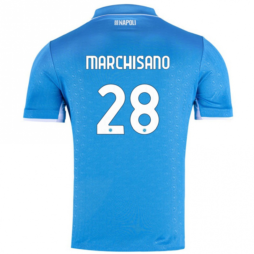 Vaikiškas Matteo Marchisano #28 Dangaus Mėlyna Namų Marškinėliai 2024/25 T-Shirt