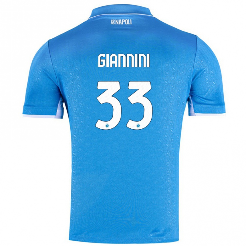 Vaikiškas Enrico Giannini #33 Dangaus Mėlyna Namų Marškinėliai 2024/25 T-Shirt