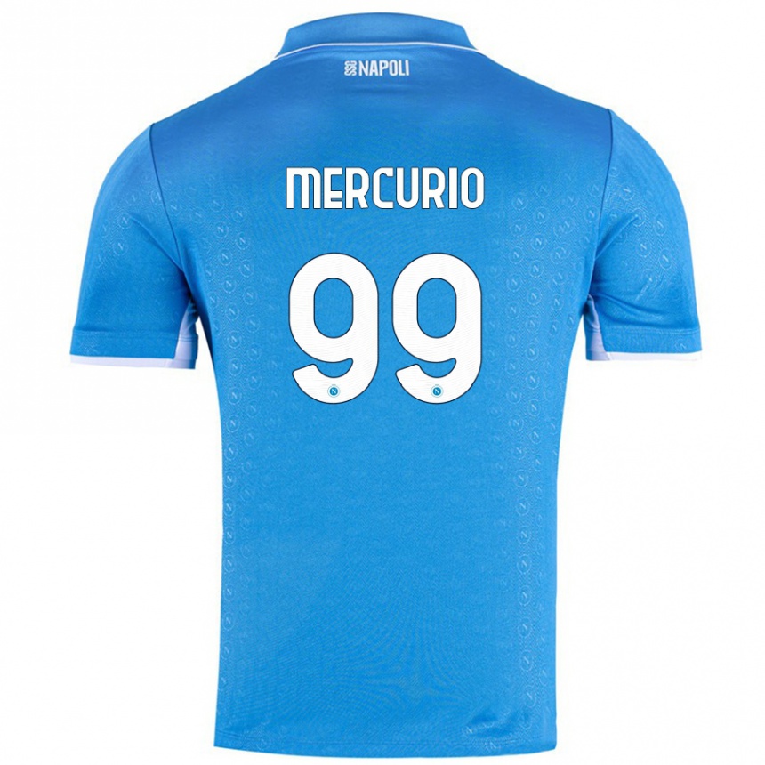 Vaikiškas Giovanni Mercurio #99 Dangaus Mėlyna Namų Marškinėliai 2024/25 T-Shirt