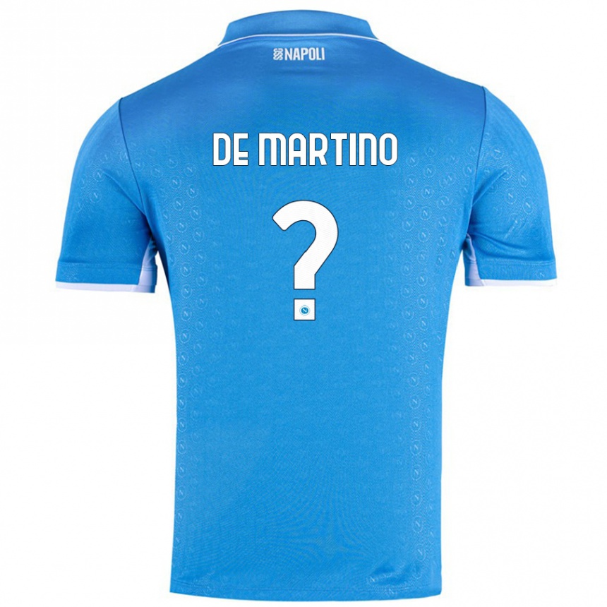 Vaikiškas Enrico Pio De Martino #0 Dangaus Mėlyna Namų Marškinėliai 2024/25 T-Shirt