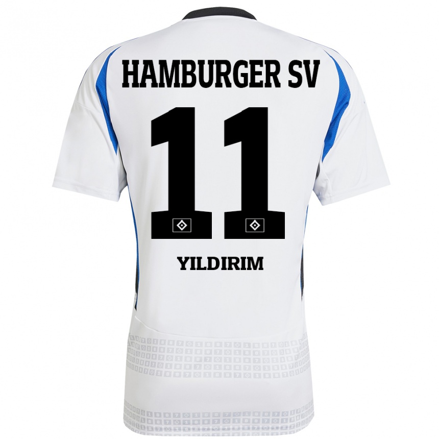 Vaikiškas Mehmet Yildirim #11 Balta Mėlyna Namų Marškinėliai 2024/25 T-Shirt