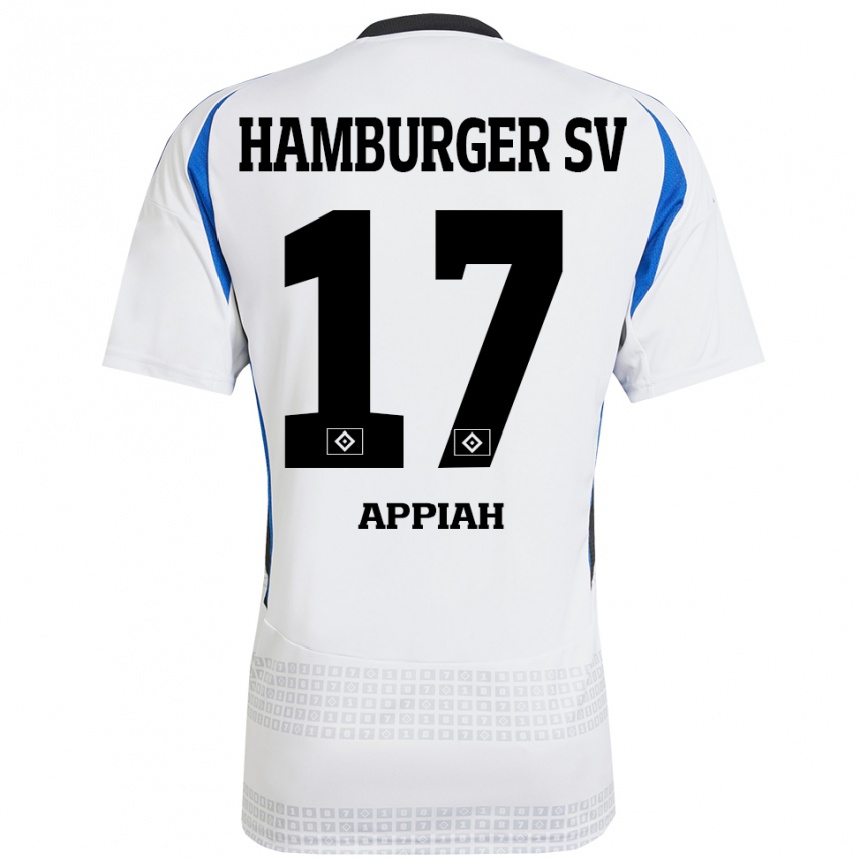 Vaikiškas Emmanuel Appiah #17 Balta Mėlyna Namų Marškinėliai 2024/25 T-Shirt