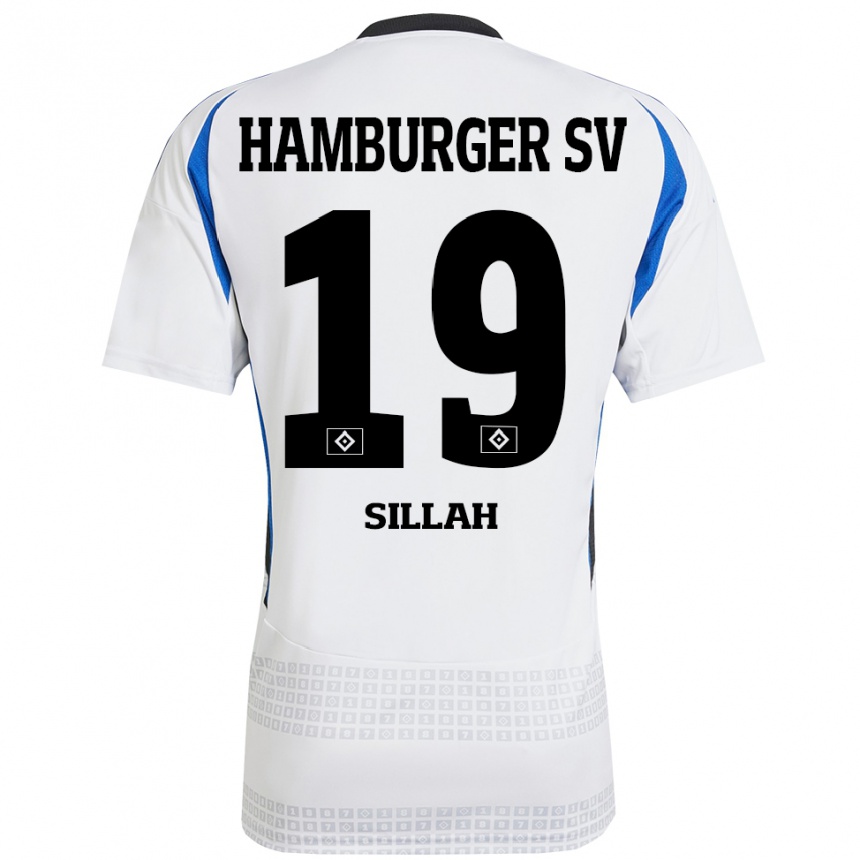 Vaikiškas Omar Sillah #19 Balta Mėlyna Namų Marškinėliai 2024/25 T-Shirt