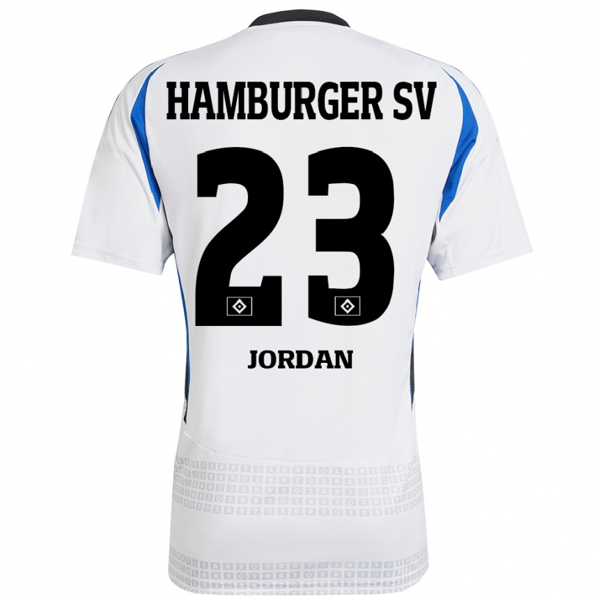 Vaikiškas Dominik Jordan #23 Balta Mėlyna Namų Marškinėliai 2024/25 T-Shirt