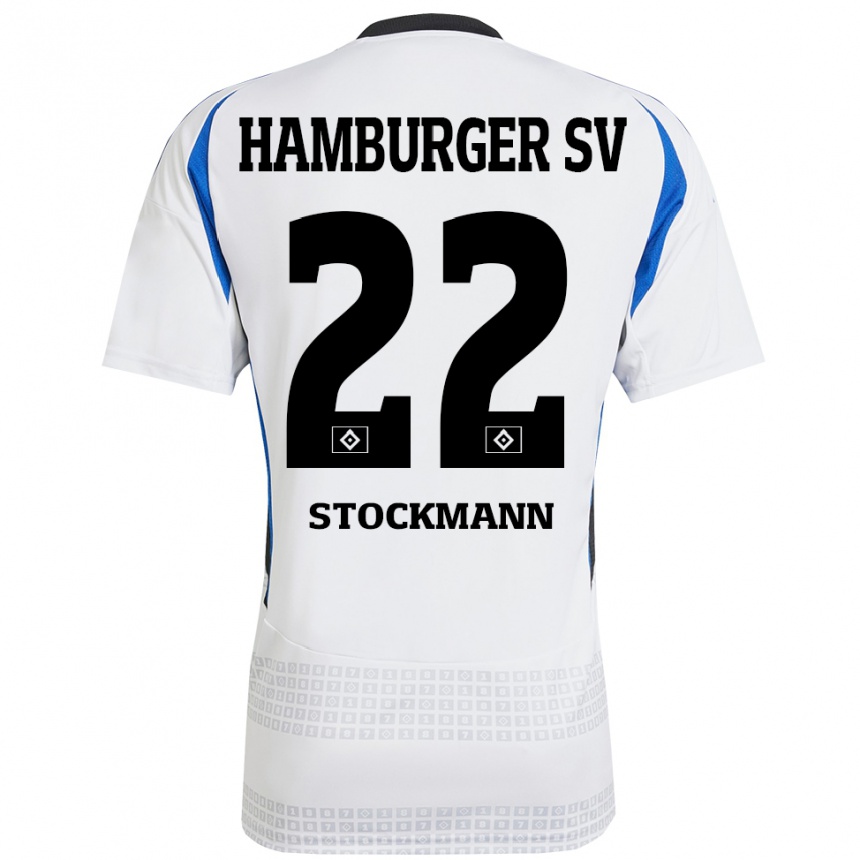 Vaikiškas Sarah Stöckmann #22 Balta Mėlyna Namų Marškinėliai 2024/25 T-Shirt