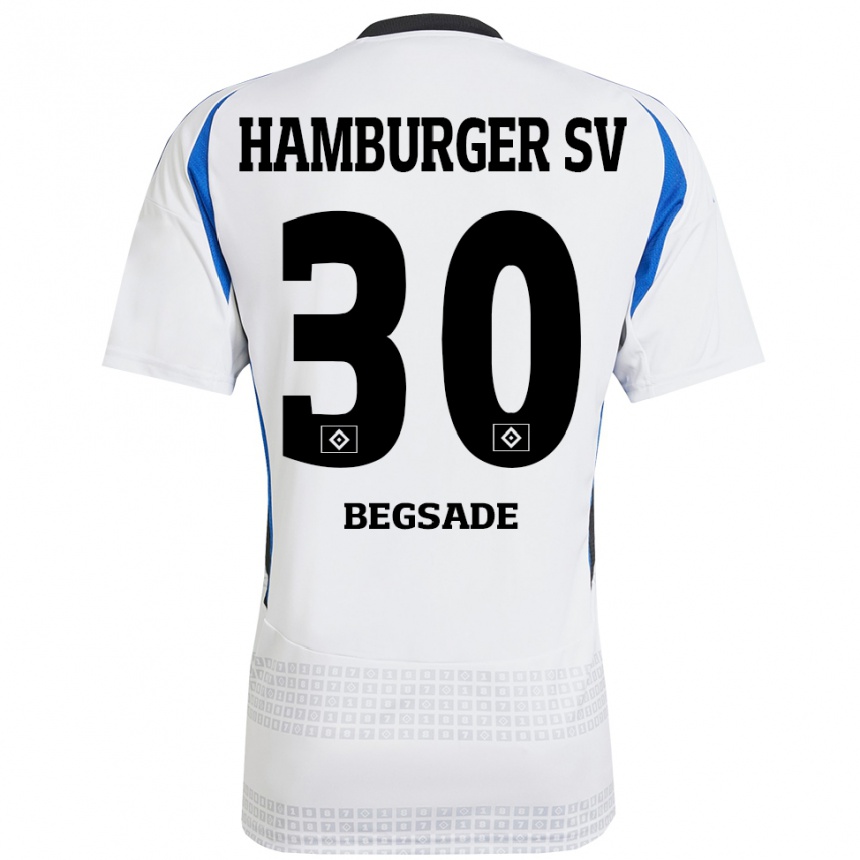 Vaikiškas Soheil Begsade #30 Balta Mėlyna Namų Marškinėliai 2024/25 T-Shirt