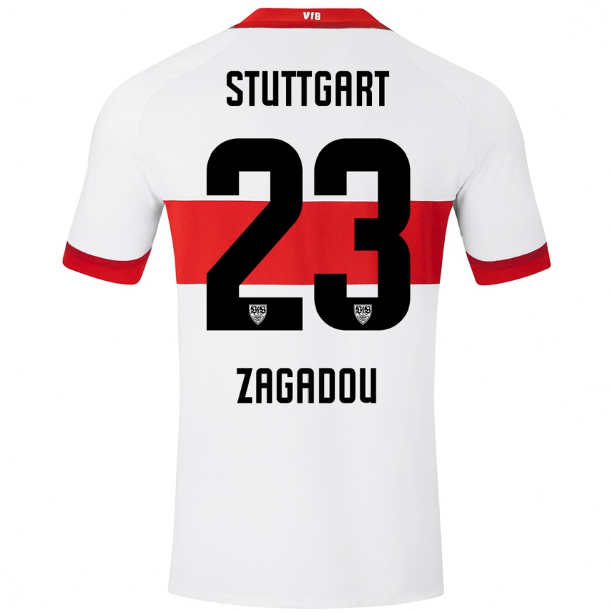 Vaikiškas Dan-Axel Zagadou #23 Balta Raudona Namų Marškinėliai 2024/25 T-Shirt