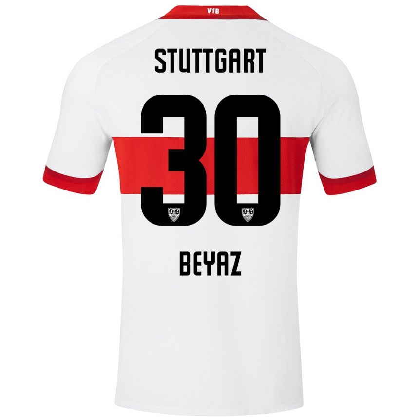 Vaikiškas Ömer Beyaz #30 Balta Raudona Namų Marškinėliai 2024/25 T-Shirt