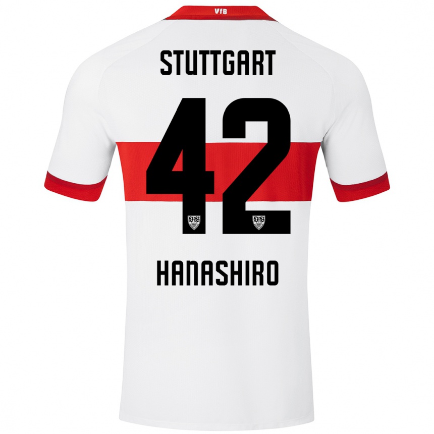 Vaikiškas Rinto Hanashiro #42 Balta Raudona Namų Marškinėliai 2024/25 T-Shirt