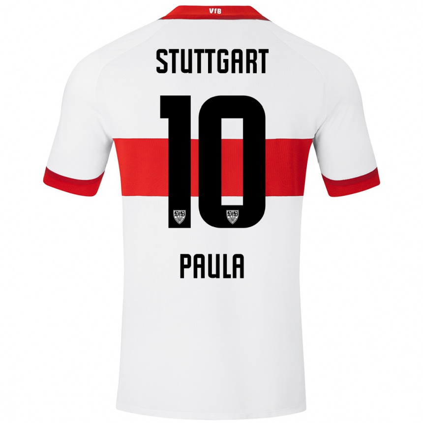 Vaikiškas Raul Paula #10 Balta Raudona Namų Marškinėliai 2024/25 T-Shirt