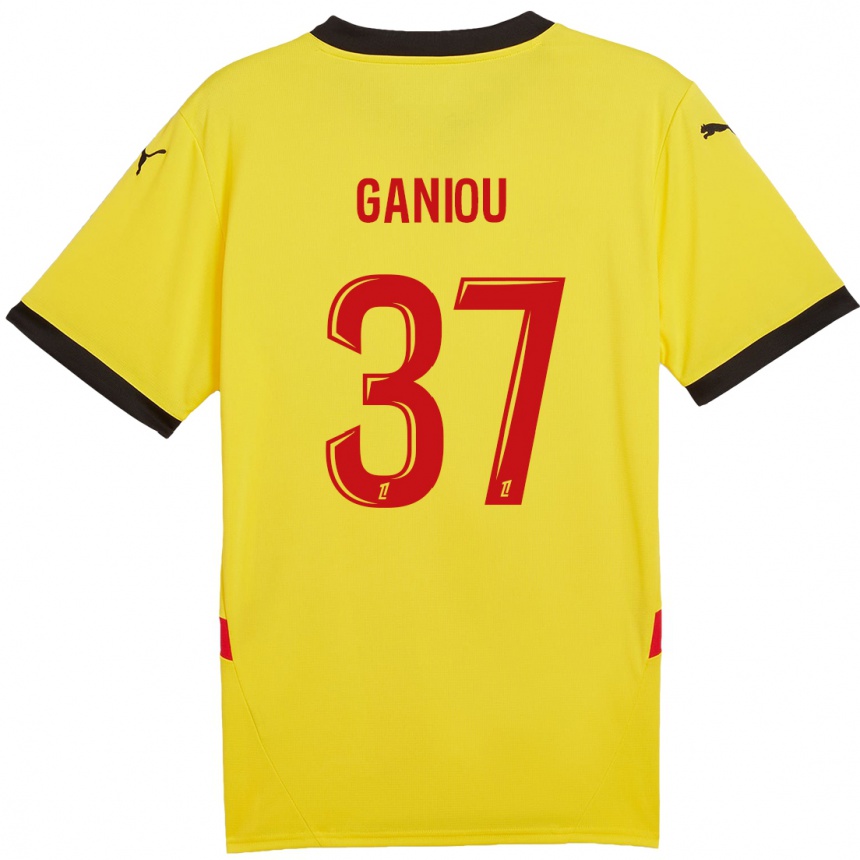 Vaikiškas Ismaëlo Ganiou #37 Geltona Raudona Namų Marškinėliai 2024/25 T-Shirt