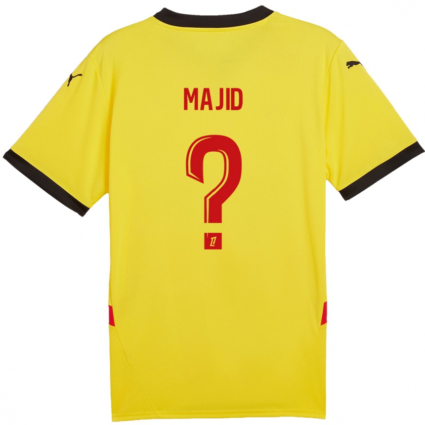 Vaikiškas Ahmed Majid #0 Geltona Raudona Namų Marškinėliai 2024/25 T-Shirt