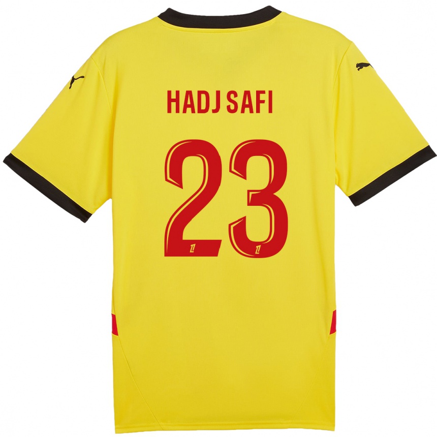 Vaikiškas Souhina Hadj Safi #23 Geltona Raudona Namų Marškinėliai 2024/25 T-Shirt