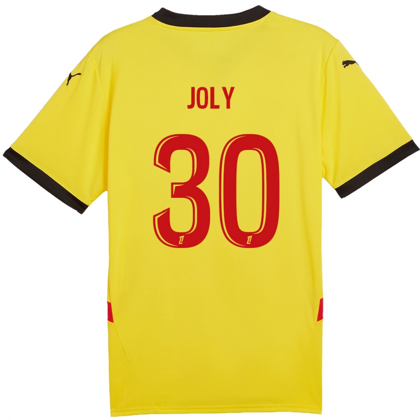 Vaikiškas Blandine Joly #30 Geltona Raudona Namų Marškinėliai 2024/25 T-Shirt