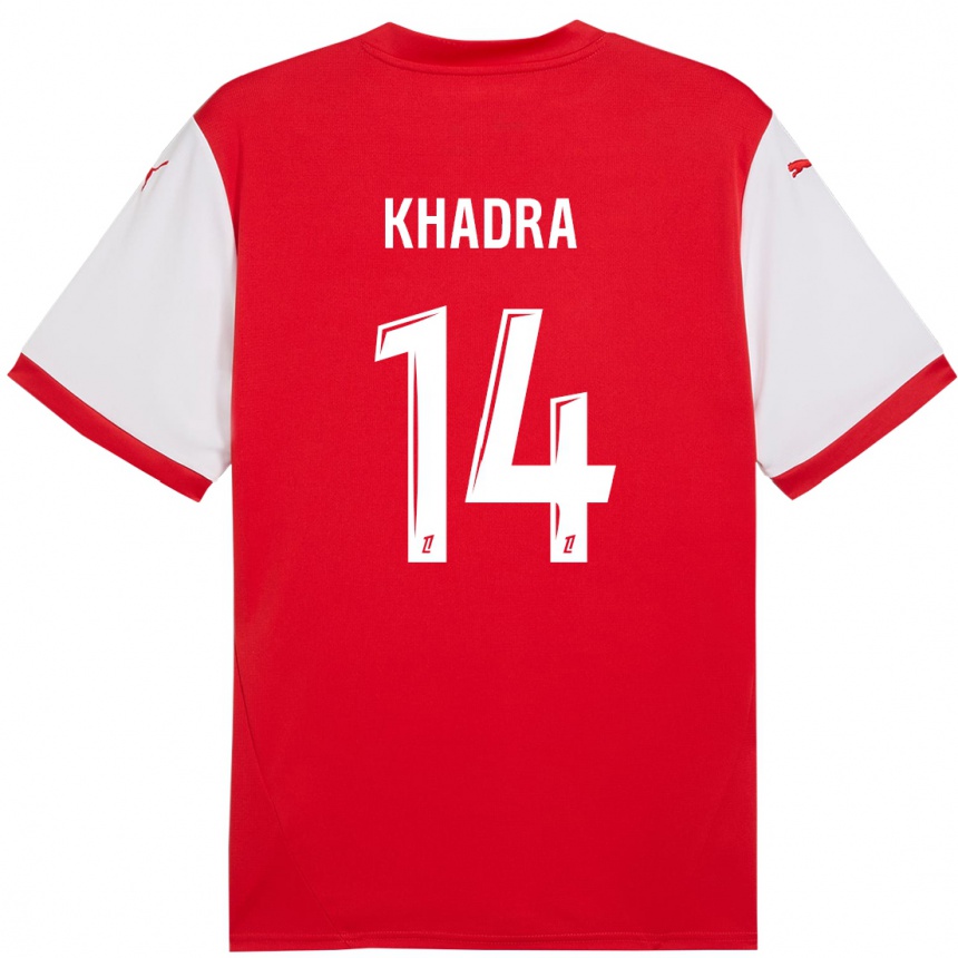 Vaikiškas Reda Khadra #14 Raudona Balta Namų Marškinėliai 2024/25 T-Shirt