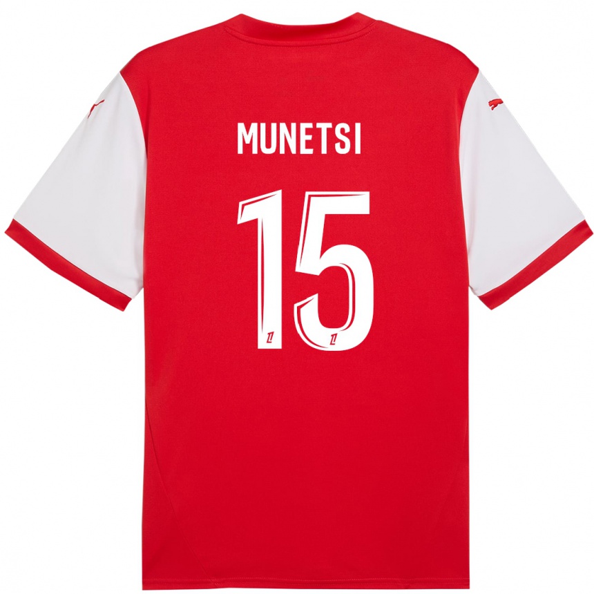 Vaikiškas Marshall Munetsi #15 Raudona Balta Namų Marškinėliai 2024/25 T-Shirt