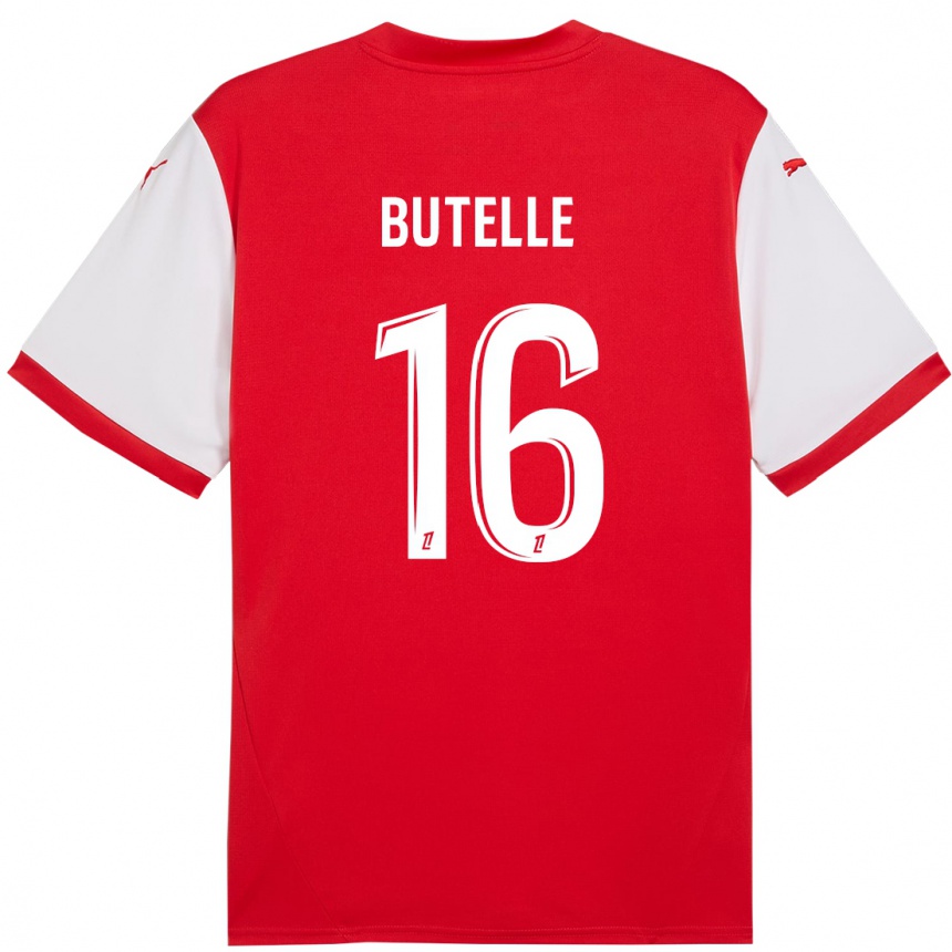 Vaikiškas Ludovic Butelle #16 Raudona Balta Namų Marškinėliai 2024/25 T-Shirt