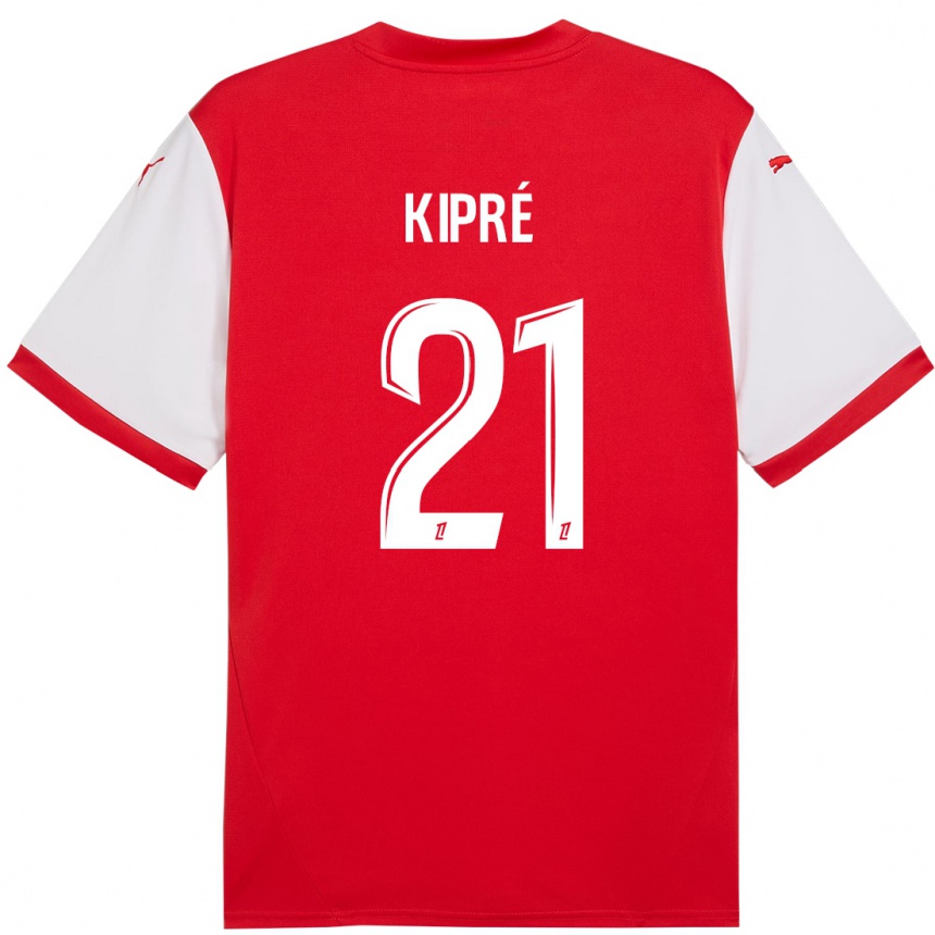 Vaikiškas Cédric Kipré #21 Raudona Balta Namų Marškinėliai 2024/25 T-Shirt