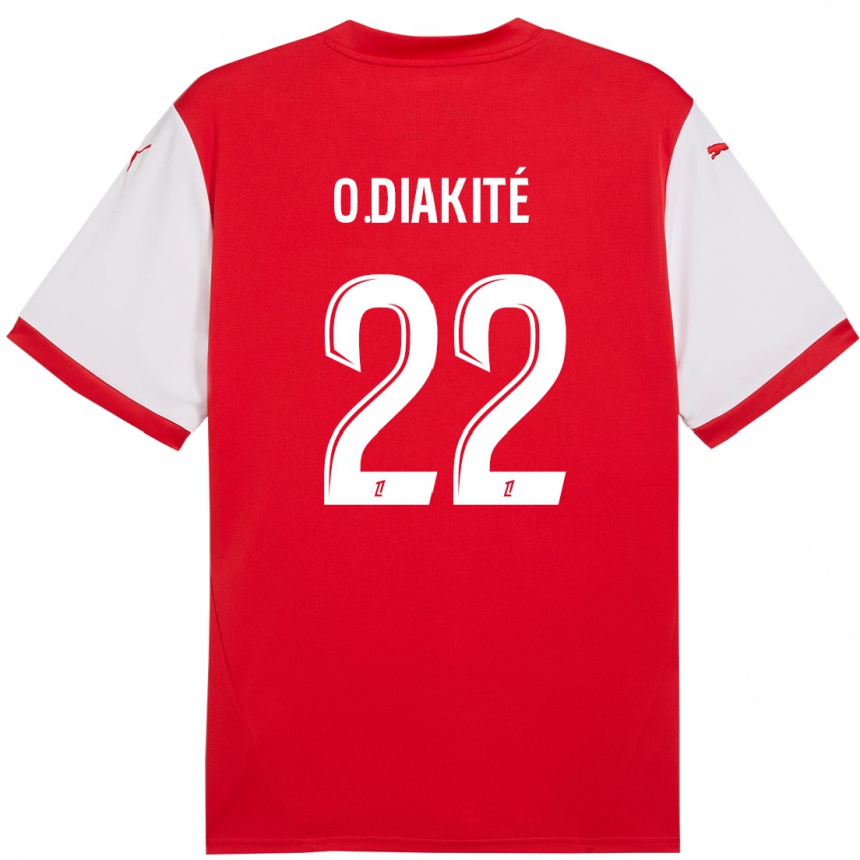 Vaikiškas Oumar Diakité #22 Raudona Balta Namų Marškinėliai 2024/25 T-Shirt