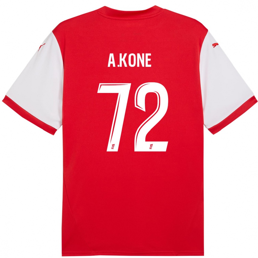 Vaikiškas Amadou Koné #72 Raudona Balta Namų Marškinėliai 2024/25 T-Shirt