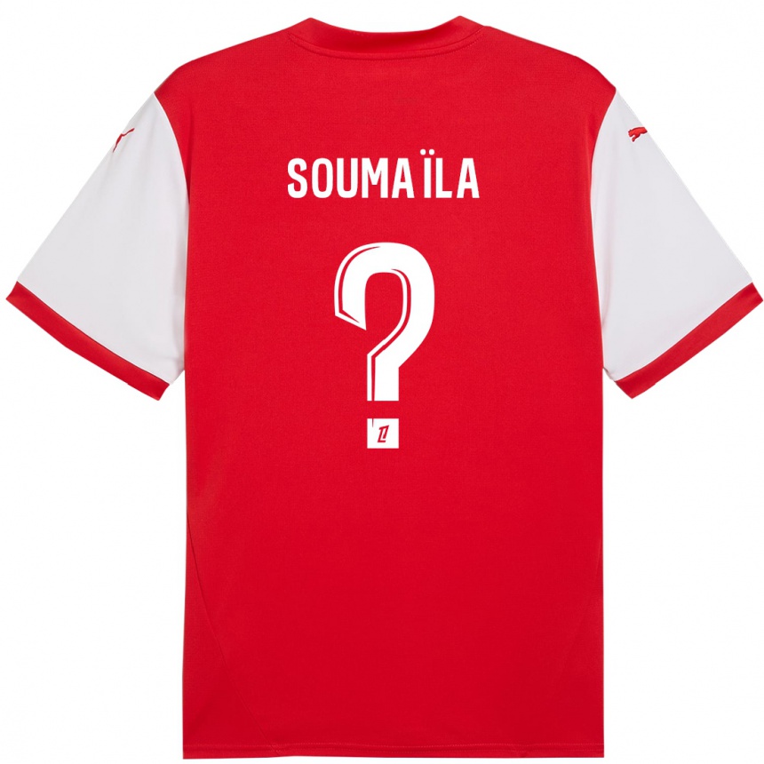 Vaikiškas Soumaïla Sylla #0 Raudona Balta Namų Marškinėliai 2024/25 T-Shirt