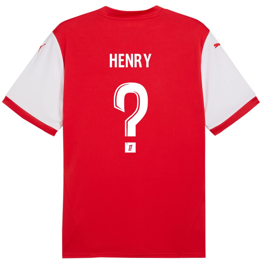 Vaikiškas Kobi Henry #0 Raudona Balta Namų Marškinėliai 2024/25 T-Shirt