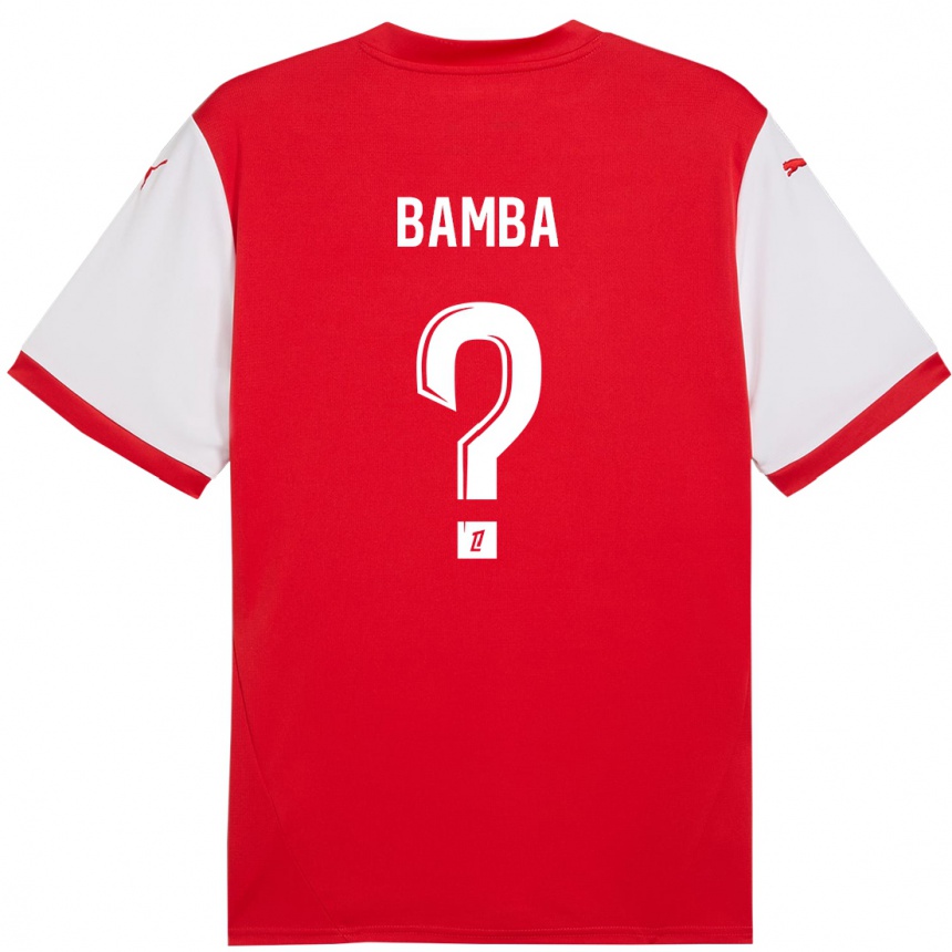 Vaikiškas Mohamed Bamba #0 Raudona Balta Namų Marškinėliai 2024/25 T-Shirt