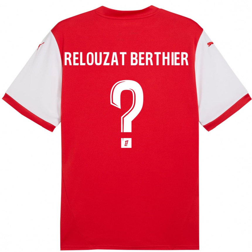 Vaikiškas Maxime Relouzat Berthier #0 Raudona Balta Namų Marškinėliai 2024/25 T-Shirt