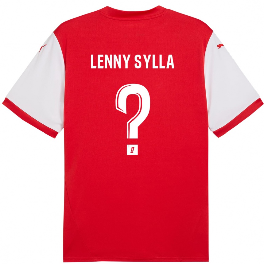 Vaikiškas Lenny Sylla #0 Raudona Balta Namų Marškinėliai 2024/25 T-Shirt