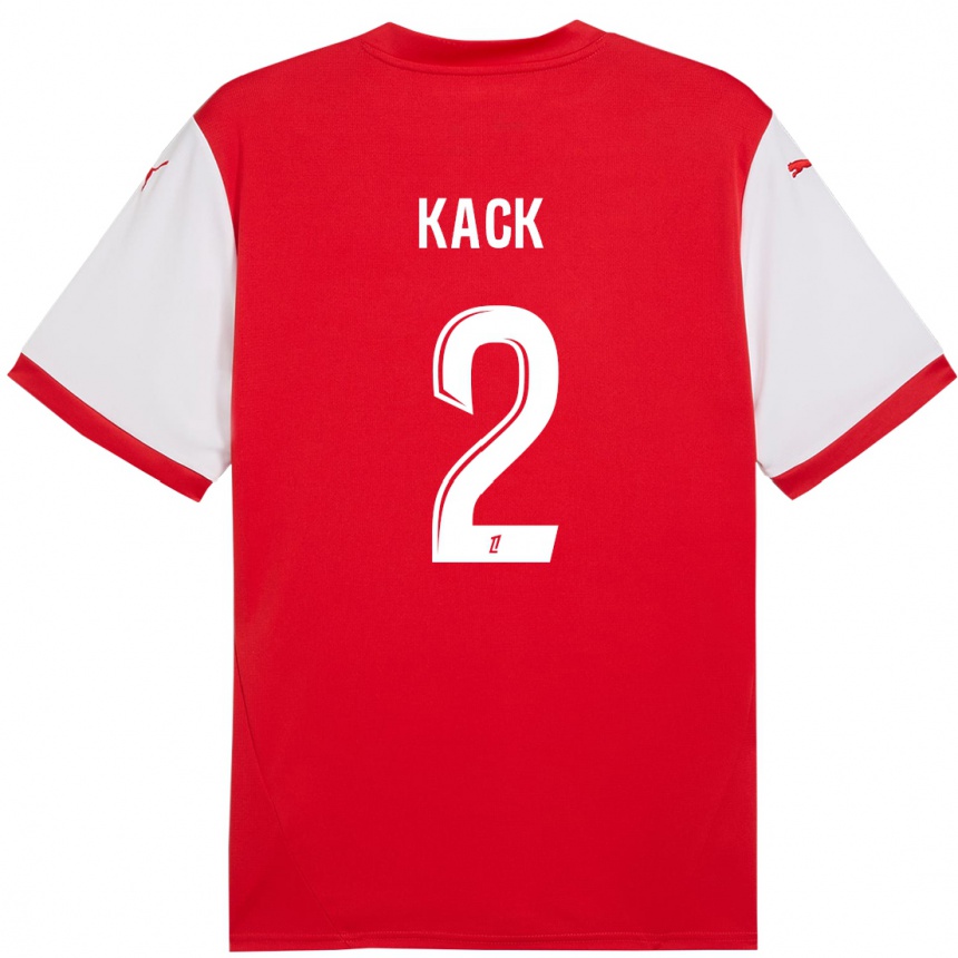 Vaikiškas Mathilde Kack #2 Raudona Balta Namų Marškinėliai 2024/25 T-Shirt