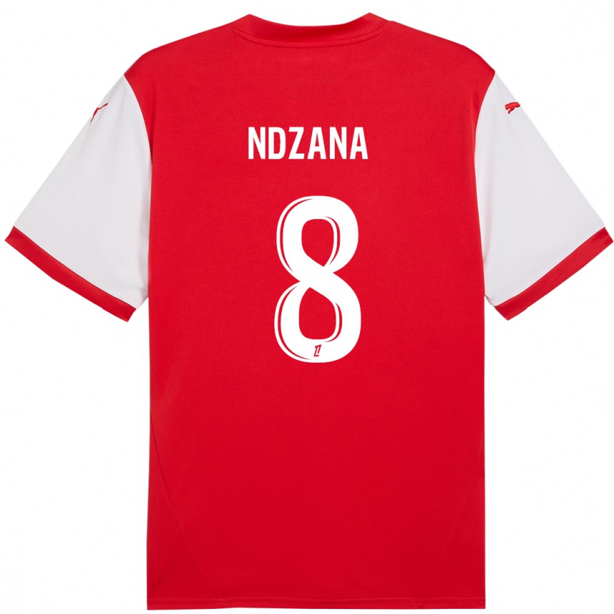 Vaikiškas Colette Ndzana Fegue #8 Raudona Balta Namų Marškinėliai 2024/25 T-Shirt