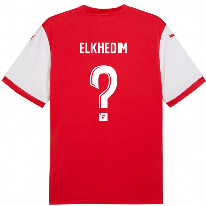 Vaikiškas Abdenoor Elkhedim #0 Raudona Balta Namų Marškinėliai 2024/25 T-Shirt