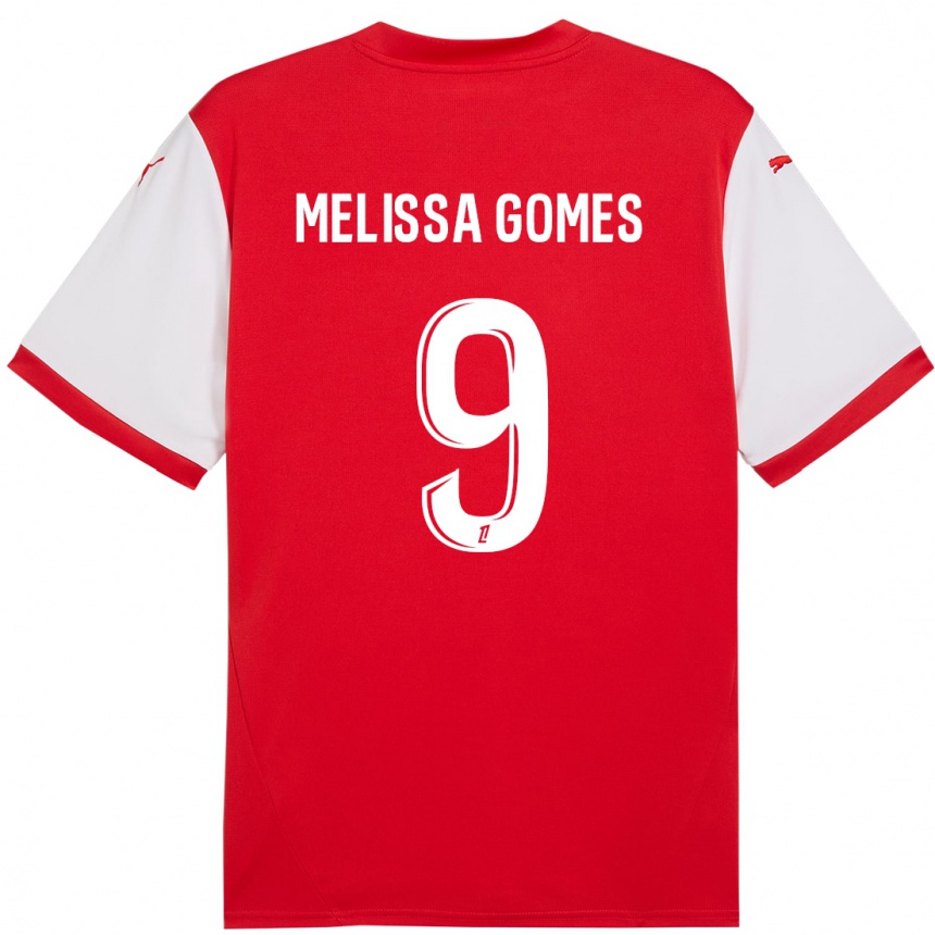 Vaikiškas Melissa Ferreira Gomes #9 Raudona Balta Namų Marškinėliai 2024/25 T-Shirt